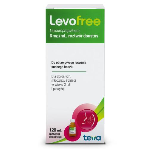 Miniaturka artykułu - Levofree 6mg/ml roztw&oacute;r doustny do objawowego leczenia suchego kaszlu, 120ml