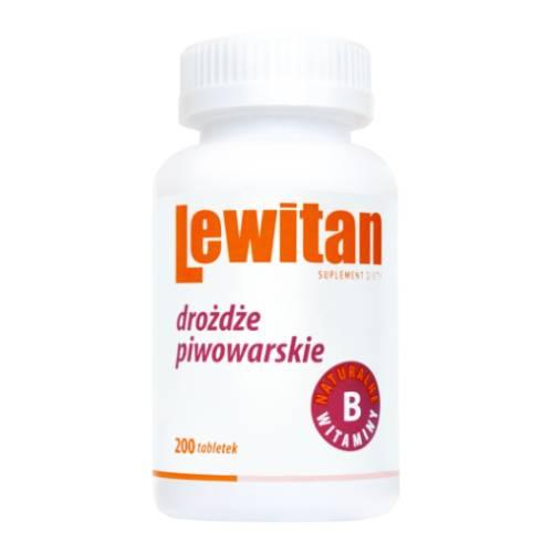 Miniaturka artykułu - LEWITAN Suplement diety, drożdże piwowarskich, 200tabl.