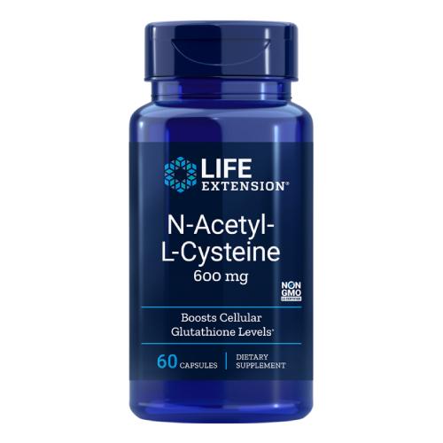 Miniaturka artykułu - Life Extension NAC N-acetylo-L-cysteina 600 mg, 60 kaps.