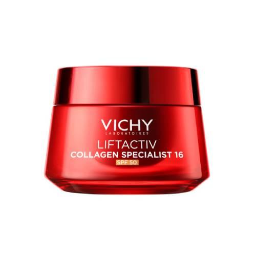 Miniaturka artykułu - Vichy Liftactiv Collagen Specialist 16 SPF 50 Krem przeciwzmarszczkowy z systemem wielokrotnego uzupełniania, 50 ml