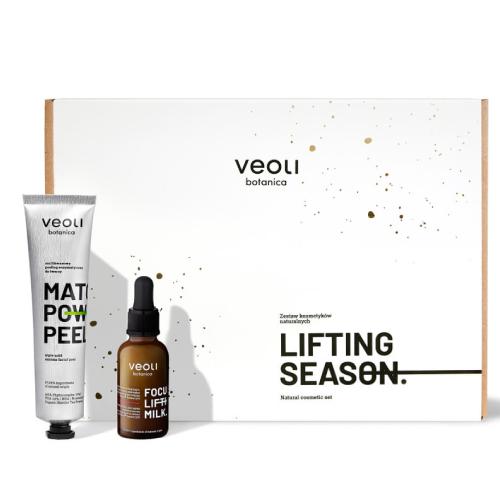 Miniaturka artykułu -  VEOLI LIFTING SEASION Zestaw kosmetyk&oacute;w naturalnych: Peeling Matcha Power Peel, 75ml + Serum  Focus Lifting Milk, 30ml