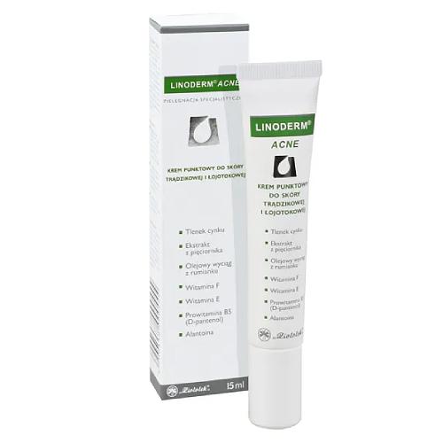 Miniaturka artykułu - LINODERM ACNE Krem - 15 ml (20435)