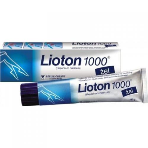 Miniaturka artykułu - Lioton 1000 żel - 100 g - żel z heparyną na żylaki, siniaki i obrzęki  USZKODZONE OPAKOWANIE