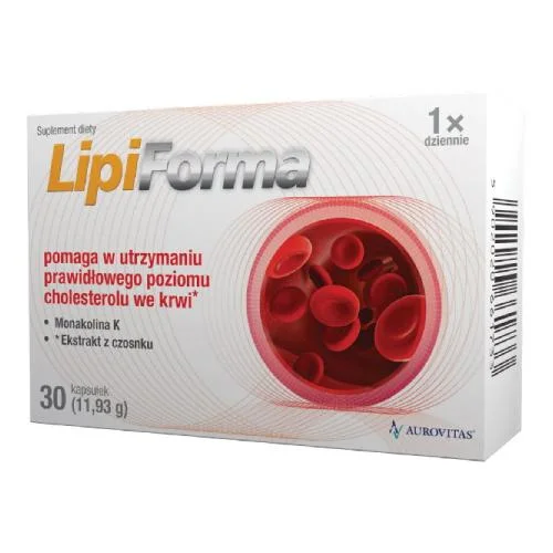 Miniaturka artykułu - LipiForma, 30 kapsułek KR&Oacute;TKA DATA 31.10.2026