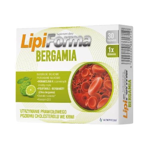 Miniaturka artykułu - Lipiforma Bergamia, 30kaps. USZKODZONE OPAKOWANIE TEKTUROWE