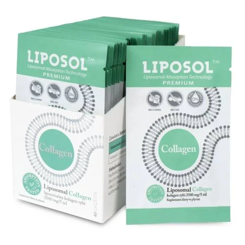 Miniaturka artykułu - Liposol Liposomalny Collagen Rybi 2500 mg, 40 sasz.