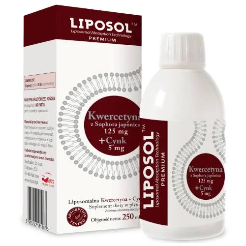 Miniaturka artykułu - Liposol Liposomalna Kwercetyna 125 mg + Cynk 5 mg, 250 ml