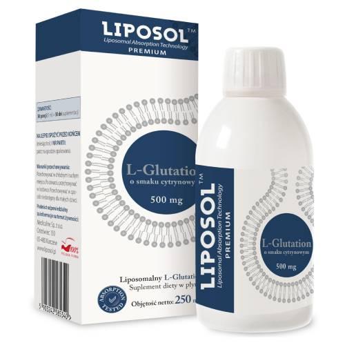 Miniaturka artykułu - Liposol Liposomalny L-Glutation 500 mg smak cytrynowy, 250 ml
