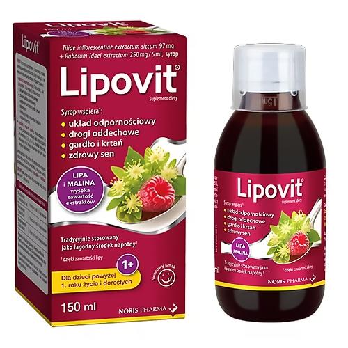 Zdjęcie produktu - Lipovit Syrop Lipa i Malina, 150 ml