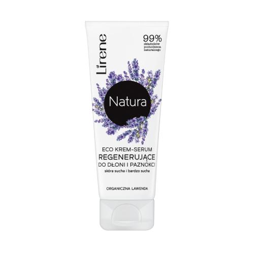 Miniaturka artykułu - LIRENE Eco Krem-serum regenerujące do dłoni i paznokci Lawenda, 75ml