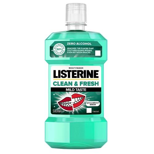 Miniaturka artykułu - LISTERINE Płyn do płukania ust Clean&Fresh, 500ml