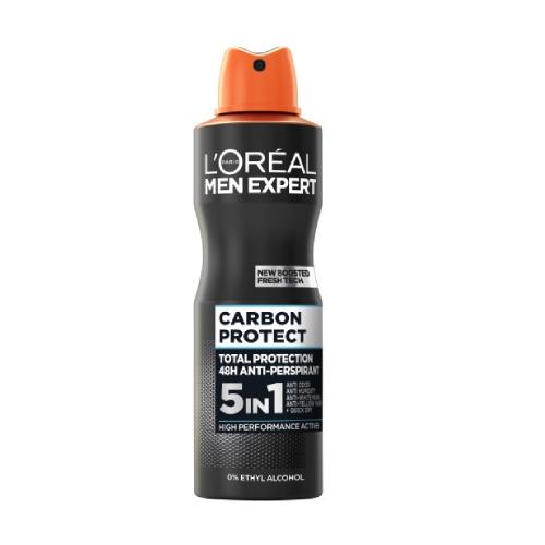 Miniaturka artykułu - L'Or&eacute;al Men Expert 5w1 Carbon Protect Dezodorant w sprayu, 250 ml