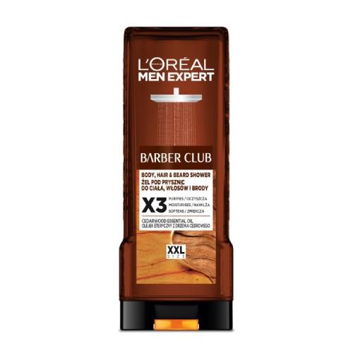 Miniaturka artykułu - L'Or&eacute;al Men Expert Barber Club 3w1 Żel do mycia ciała włos&oacute;w i brody, 400 ml