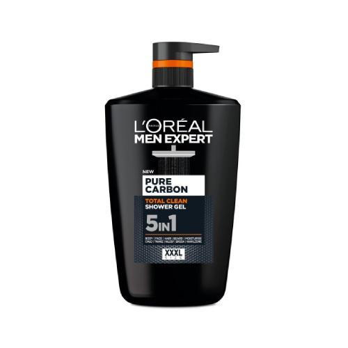 Miniaturka artykułu - L'Or&eacute;al Men Expert Pure Carbon Total Clean Żel pod prysznic 5w1, 1000 ml