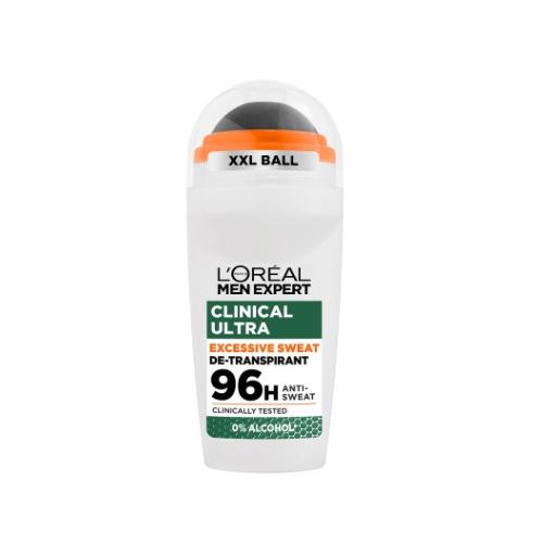 Miniaturka artykułu - L'Or&eacute;al Men Expert Clinical Ultra 96h Antyperspirant w kulce, 50 ml