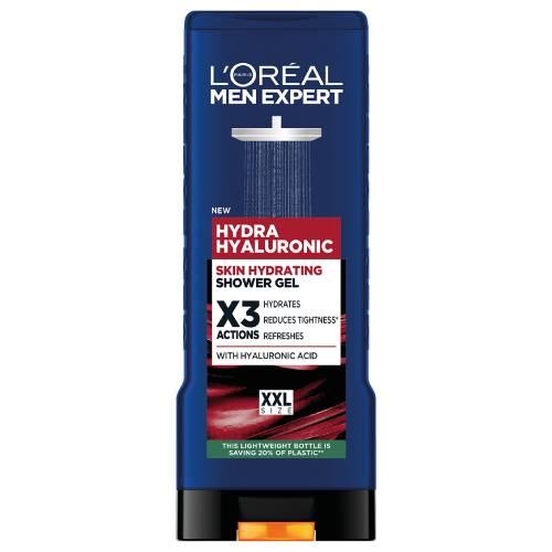 Miniaturka artykułu - L`Oreal Men Expert Hydra Hyaluronic Nawilżający żel pod prysznic, 400 ml