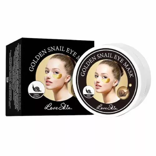 Miniaturka artykułu - Love Skin Golden Snail Hydrożelowe płatki pod oczy ze śluzem ślimaka, 60 szt.