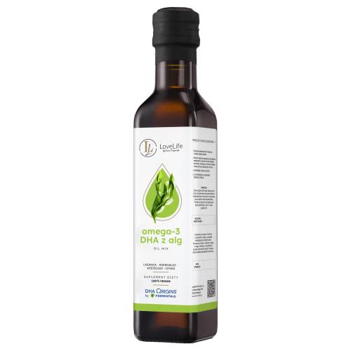 Miniaturka artykułu - LoveLife Omega-3 DHA z alg, 250 ml