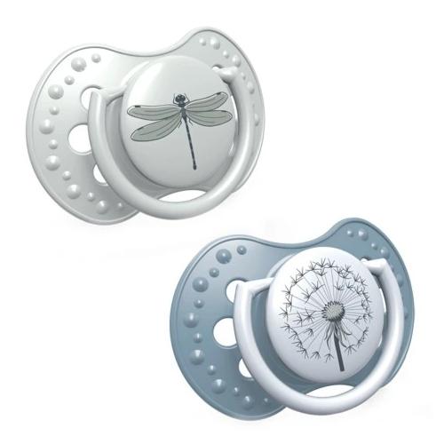 Miniaturka artykułu - LOVI Botanic Boy Smoczek silikonowy dynamiczny 3-6m, 2 szt. 22/870