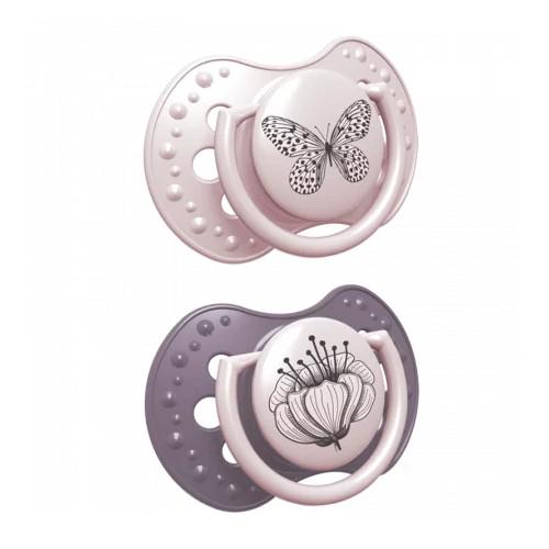 Miniaturka artykułu - LOVI Botanic Girl smoczek silikonowy dynamiczny 0-3m, 2szt. 22/869	