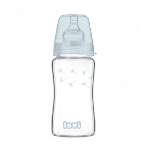 Miniaturka artykułu - LOVI Butelka szklana Diamond Glass Baby Shower Botanic, 250 ml 