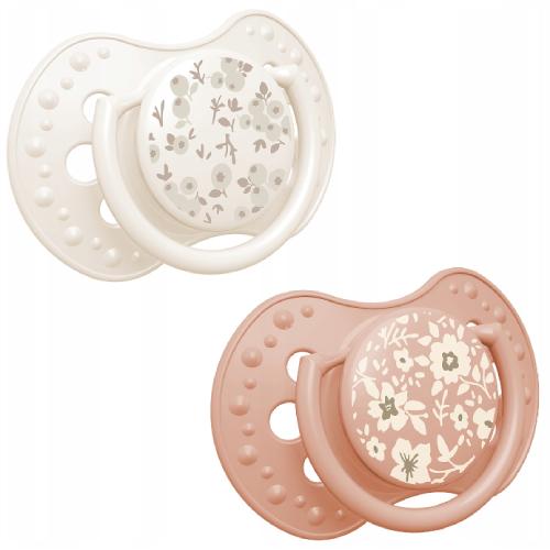 Miniaturka artykułu - LOVI Smoczek silikonowy dynamiczny 18m+ Blossom Ivory, 2szt.