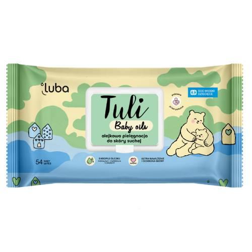 Miniaturka artykułu - Luba Tuli Baby Oils Chusteczki nawilżające z olejami roślinnymi, 54 szt.