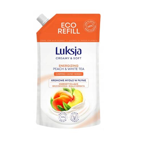 Miniaturka artykułu - LUKSJA Mydło w płynie Peach ZAPAS, 400ml
