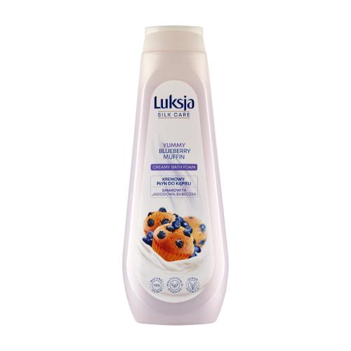 LUKSJA Silk Care Płyn do kąpieli Smakowita Jagodowa Babeczka, 900ml