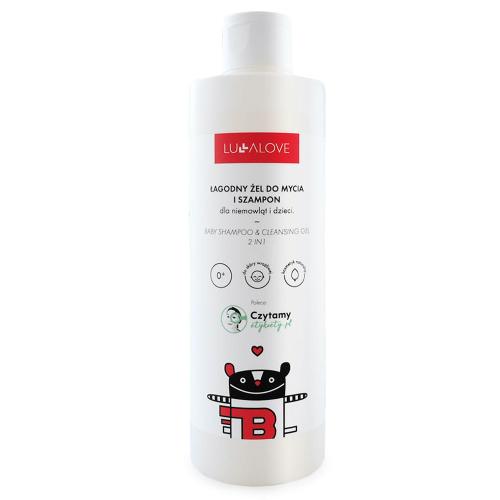 Miniaturka artykułu - LULLALOVE Łagodny żel do mycia i szampon dla niemowląt i dzieci, 280ml