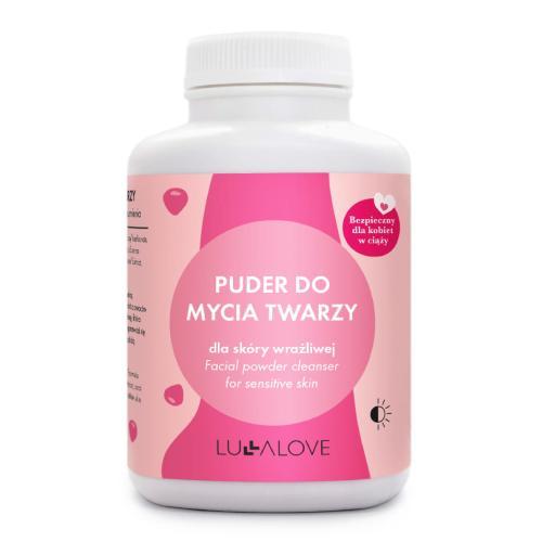 Zdjęcie produktu - LULLALOVE Puder do mycia twarzy - malinowy, 75g KR&Oacute;TKA DATA 31.08.2026