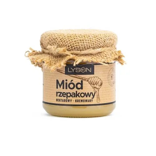 Miniaturka artykułu - ŁYSOŃ Mi&oacute;d rzepakowy, 250g KR&Oacute;TKA DATA 31.12.2026