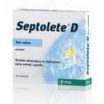 Zdjęcie produktu - SEPTOLETE D Bez cukru  - Lek na b&oacute;l gardła bez cukru  30 tabletek
