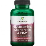 Zdjęcie produktu - SWANSON Glukozamina, Chondroityna & MSM, 120 tabletek 
