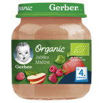 Gerber Organic deserek Jabłko malina po 4. miesiącu - 125 g