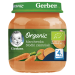 Gerber Organic obiadek Marchewka słodki ziemniak po 4.miesiącu - 125 g