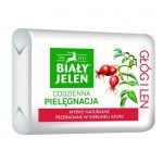 BIAŁY JELEŃ PREMIUM mydło z ekstraktem z głogu i lnem, 100g