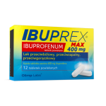 Zdjęcie produktu - Ibuprex Max tabletki powlekane 0,4 g, 12 tabl.