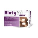 Zdjęcie produktu - Biotylek MAX -  Lek z biotyną 10 mg  30 tabl.