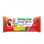 Zdjęcie produktu - Zdrowy Lizak Mniam-Mniam truskawka bez cukru kształt łezki, 1szt.