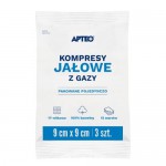 Zdjęcie produktu - APTEO CARE Kompresy jałowe z gazy 9cm x 9cm, 3 szt.