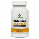 Zdjęcie produktu - MedFuture Witamina D3+K2 MK-7 Forte 4000IU, 120tabl.