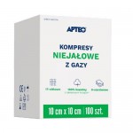 Zdjęcie produktu - APTEO CARE Kompresy niejałowe z gazy 10 cm x 10 cm, 100 sztuk