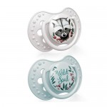 Zdjęcie produktu - LOVI Smoczek silikonowy 0-3m Wild Soul miętowo-szary, 2szt.
