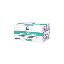 Zdjęcie produktu - Apteczka ABC Gaziki do dezynfekcji jednorazowe, jałowe nasączone alkoholem izopropylowym 65 x 30 mm, 100 szt.