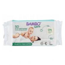 Zdjęcie produktu - BAMBO Nature Chusteczki nawilżane bezzapachowe, 50 szt.