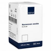 Zdjęcie produktu - Abena Kompresy wł&oacute;kninowe niejałowy 5x5cm, 100 szt.