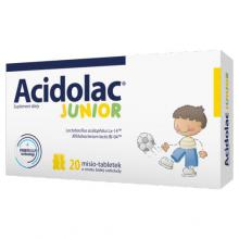 ACIDOLAC JUNIOR o smaku białej czekolady - 20 misio-tabletek 