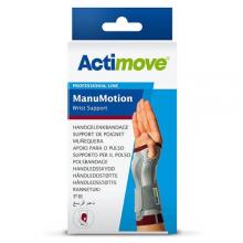 Zdjęcie produktu - Actimove Professional Line ManuMotion Orteza stabilizująca nadgarstek ze wzmocnieniem i kompresją medyczną (L) lewa biała USZKODZONE OPAKOWANIE