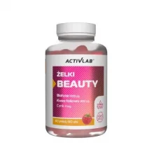 Zdjęcie produktu - Activlab żelki Beauty o smaku malinowym, 60 szt. KR&Oacute;TKA DATA 31.12.2026